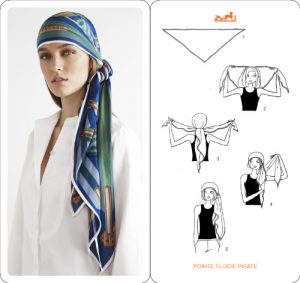 How to Wear Hermes Scarf on Head
