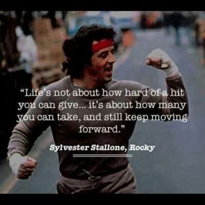 Sylvester Stallone Quote Keep Moving Forward