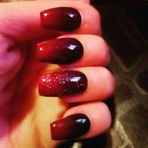 Maroon Ombre Nails