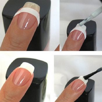 French Manicure using Nail Guides